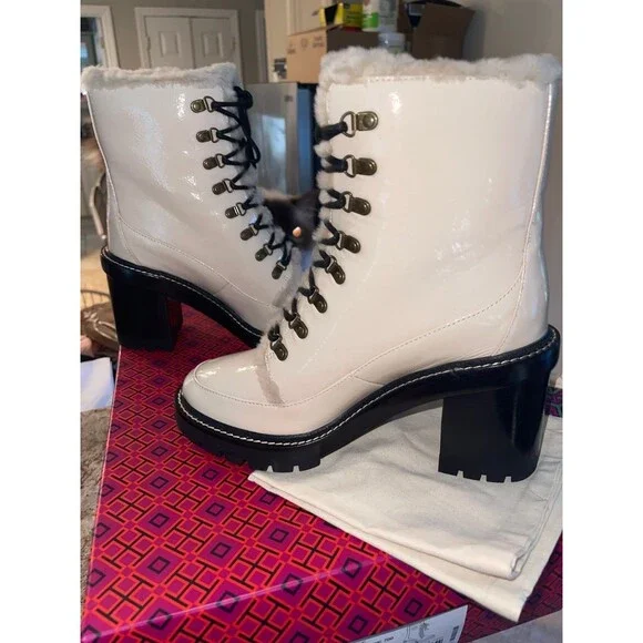 Tory Birch Miller 95 mm Shearling Lug Sole Bootie 9.5M - Picture 4 of 4